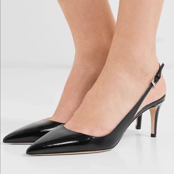 Prada 65 Leather Slingback Pumps - Picture 2 of 6